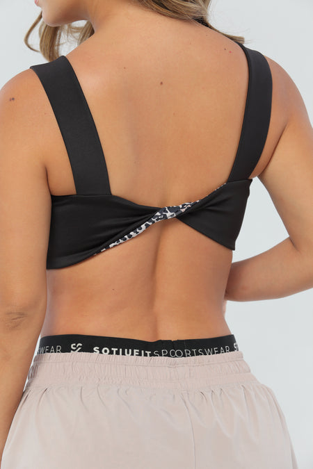 Top Betty reversible en animal print