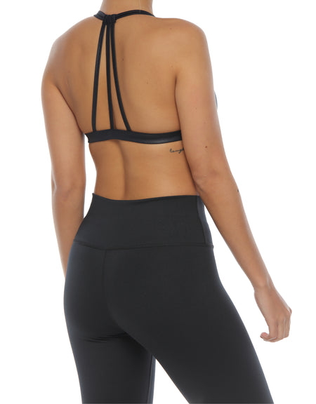 Top Triangulo efecto brillante con copas removibles y secado rápido