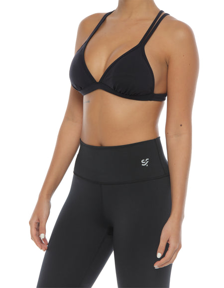 Top Emily en nylon con estiramiento 4D y copas removibles