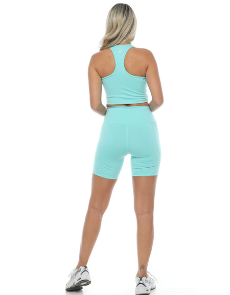 Crop top Elsa con copas removibles y secado rápido