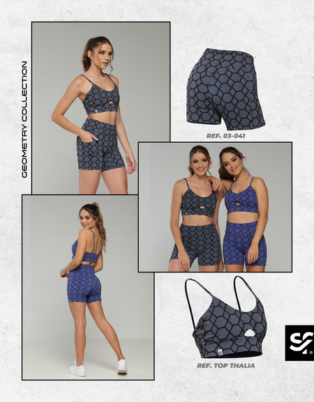 Top Thalia texturizado de secado rápido sin copas removibles