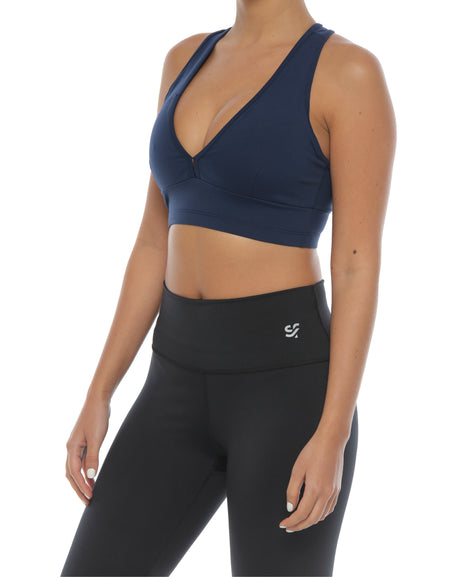 Top Ruby en nylon con copas removibles y estiramiento 4D