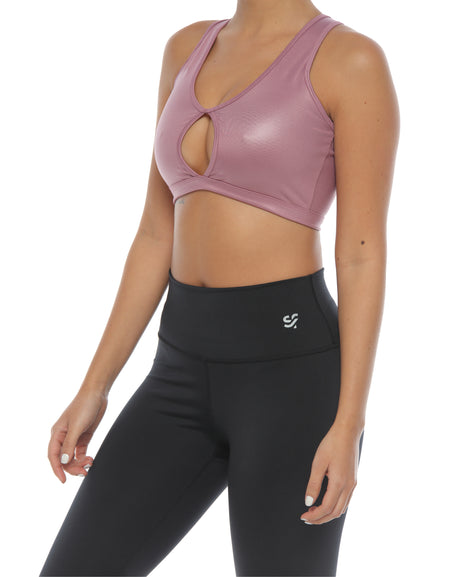 Top Susana brillante con copas removibles